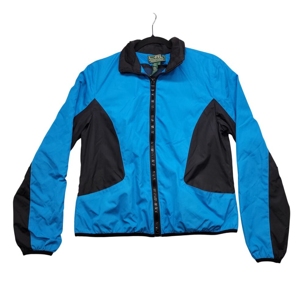 Ralph Lauren Active Jacket Women's Medium Blue Full Zip Lightweight Windbreaker